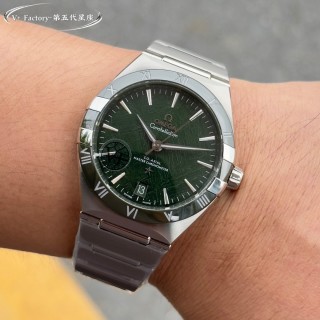 Omega Constellation 41mm Green Dial Steel Watch view 3