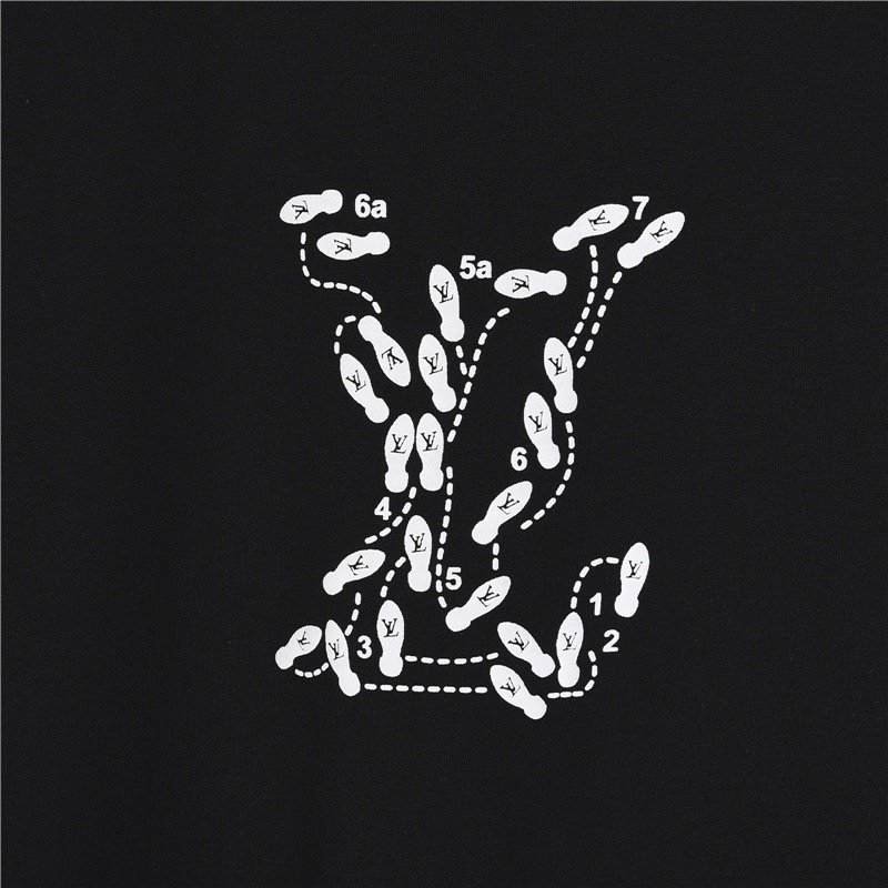 Black Oversized Graphic T-Shirt with Monogram Print view