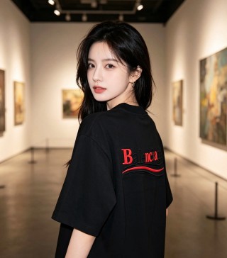 Balenciaga Black Logo Short Sleeve T-Shirt view 6