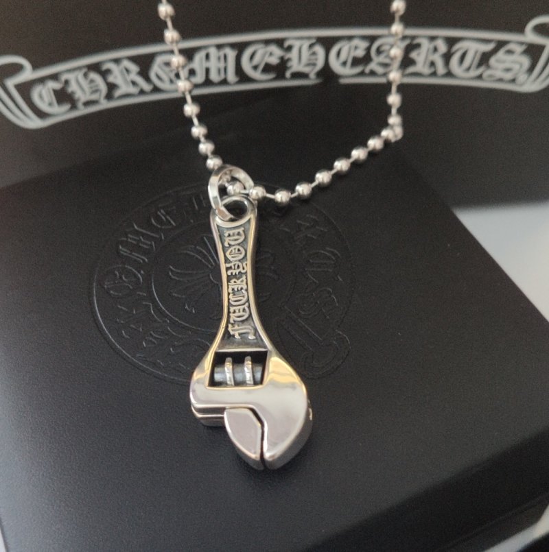 Chrome Hearts Wrench Pendant Necklace Silver