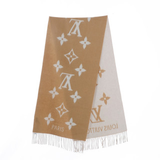 Louis Vuitton LV Monogram Cashmere Wool Scarf - Beige view 2