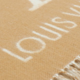 Louis Vuitton LV Monogram Cashmere Wool Scarf - Beige view 4