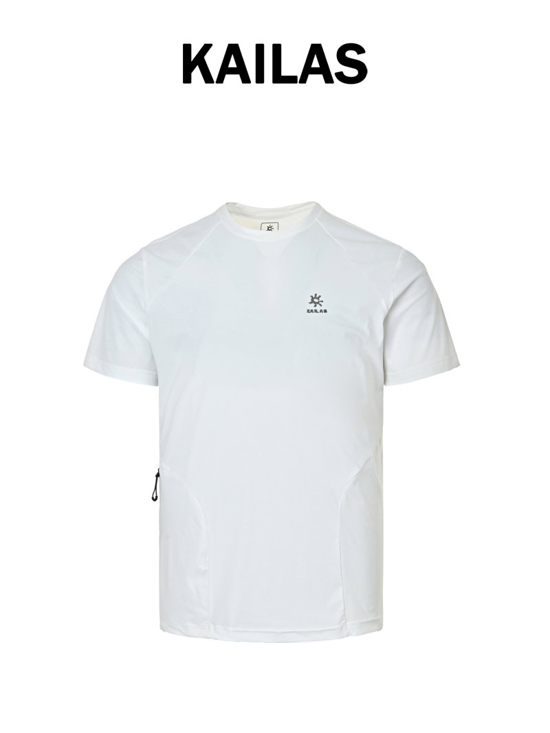 White Short Sleeve T-Shirt with Embroidered Logo view