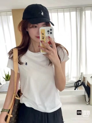 Polo Ralph Lauren White Classic Crew Neck T-Shirt view 4