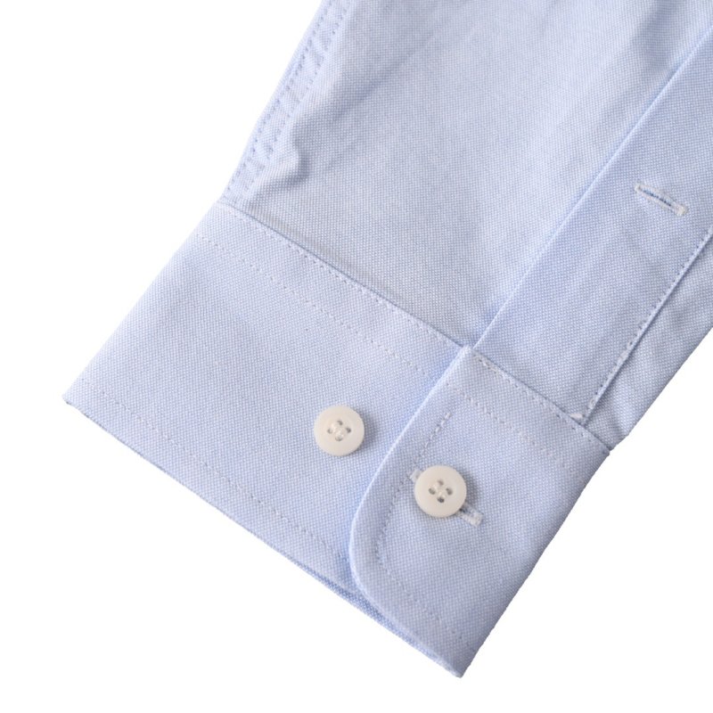 Light Blue Oxford Button-Up Casual Shirt view