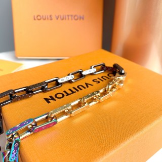 Louis Vuitton Monogram Chain Necklace - Iridescent Rainbow & Silver view 2