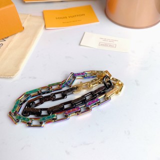 Louis Vuitton Monogram Chain Necklace - Iridescent Rainbow & Silver view 6