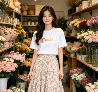 Gucci Logo Print White T-Shirt view 4