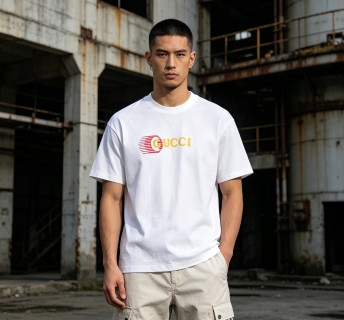 Gucci Logo Print White T-Shirt view 8