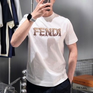 Fendi Gold Logo White T-Shirt view 5