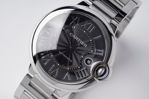Cartier Ballon Bleu 42mm Automatic Steel Watch Black Dial view 3