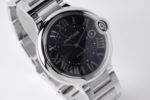 Cartier Ballon Bleu 42mm Automatic Steel Watch Black Dial view 4