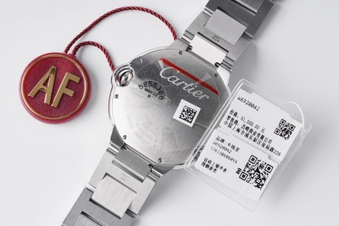 Cartier Ballon Bleu 42mm Automatic Steel Watch Black Dial view 8