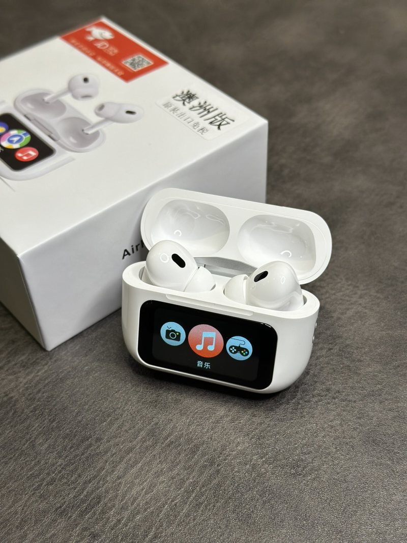 Apple AirPods Pro 3 White Display Screen Earbuds view