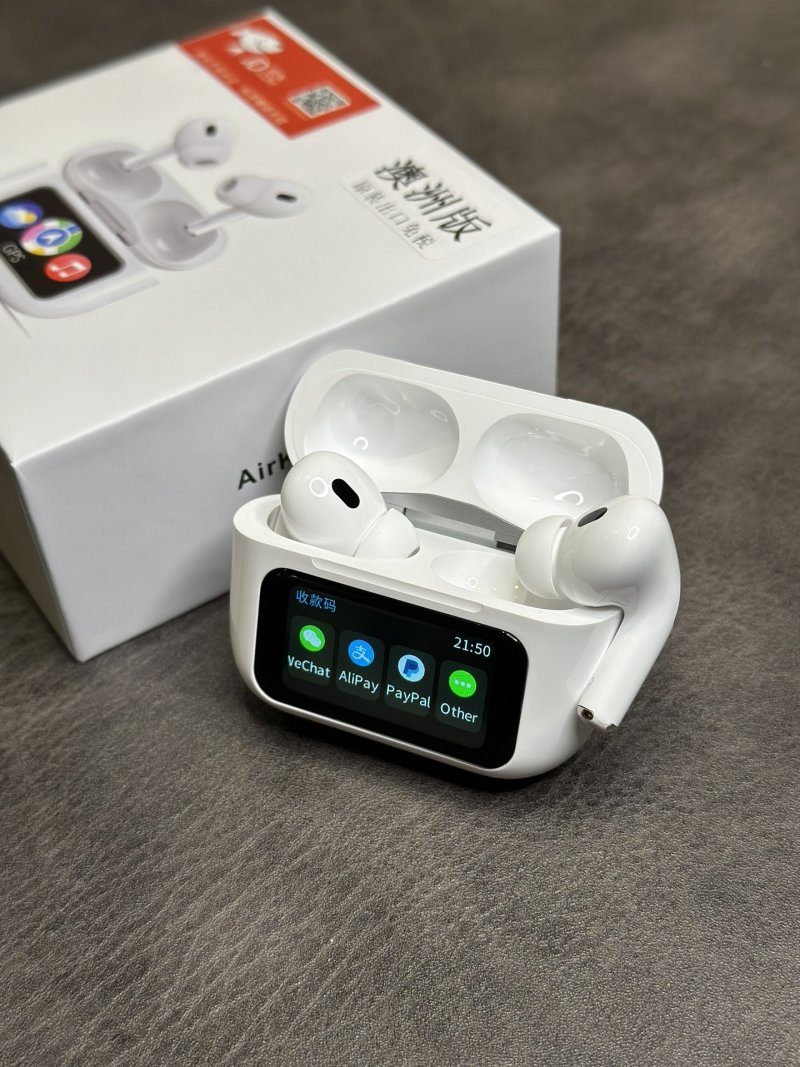 Apple AirPods Pro 3 White Display Screen Earbuds view