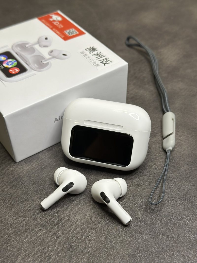 Apple AirPods Pro 3 White Display Screen Earbuds view