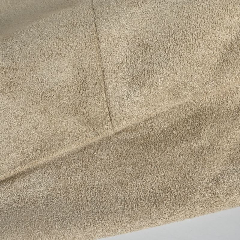 Beige Zip-Up Bomber Jacket with Ribbed Hem view
