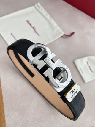 Ferragamo Gancini Automatic Buckle Belt Black view 2
