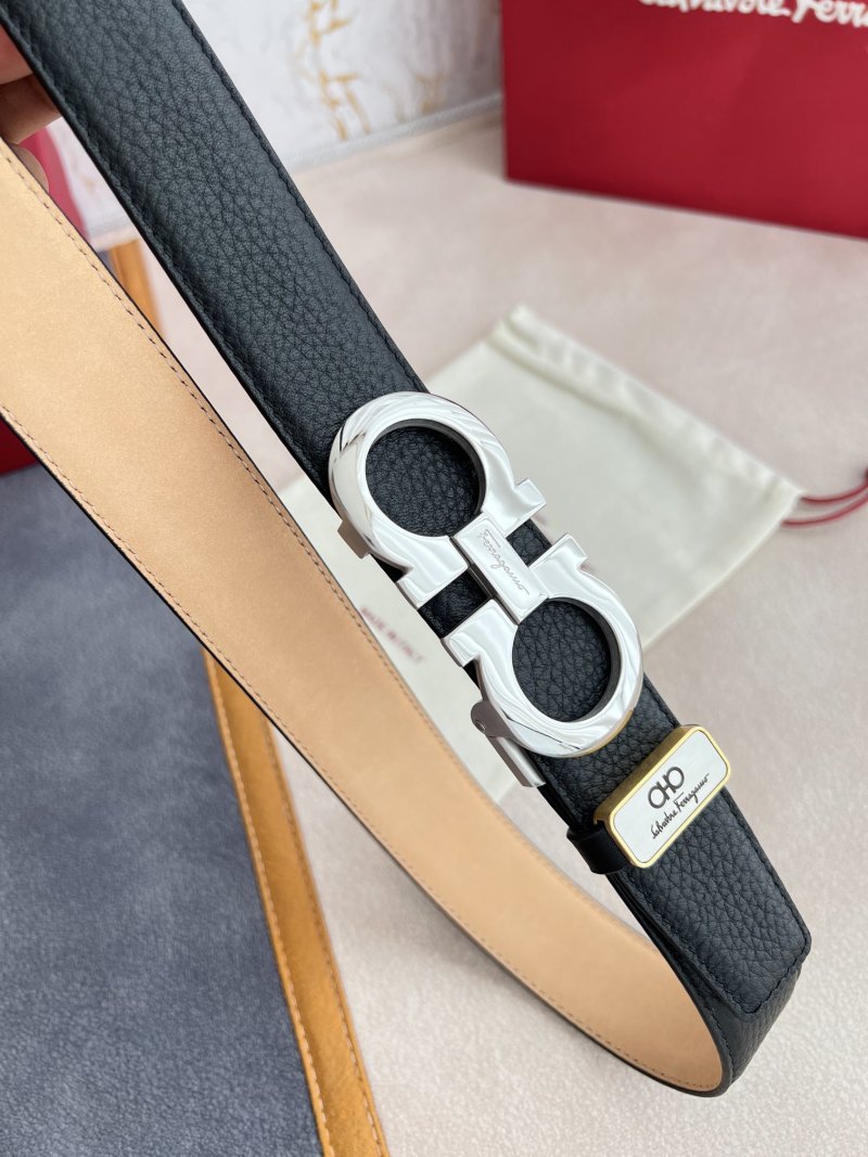 Ferragamo Gancini Automatic Buckle Belt Black view