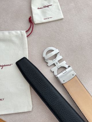 Ferragamo Gancini Automatic Buckle Belt Black view 8