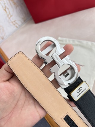 Ferragamo Gancini Automatic Buckle Belt Black view 9