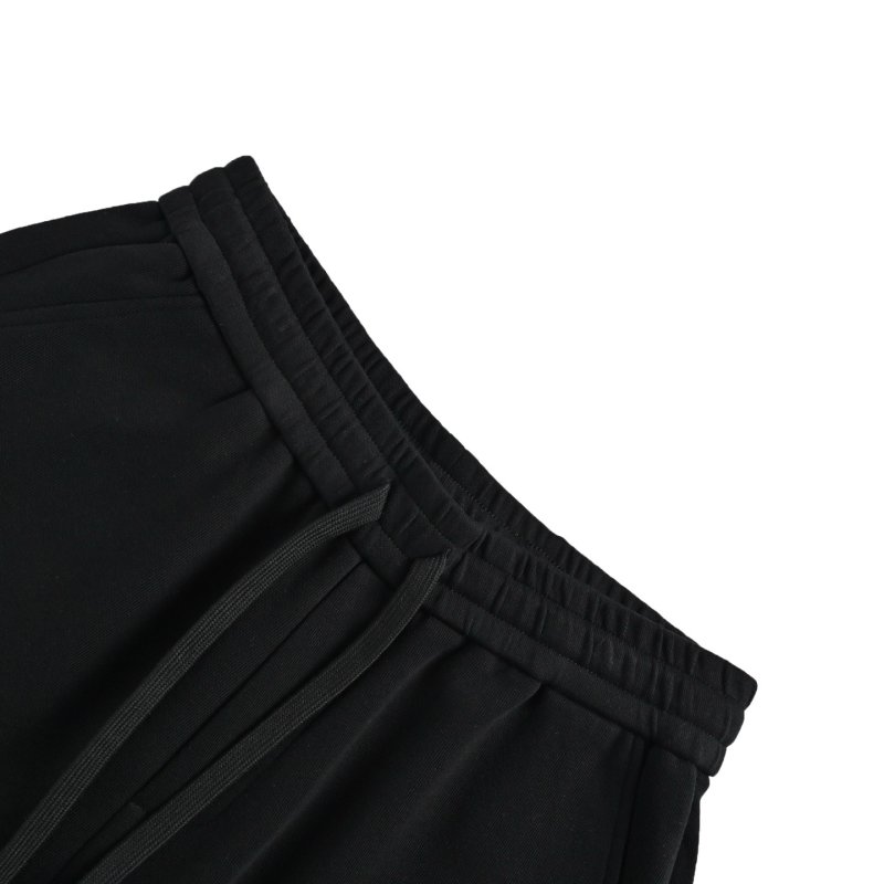 Fendi Black Drawstring Shorts with Logo Print view