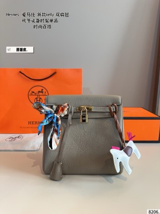 Hermès Kelly Ado Backpack Grey