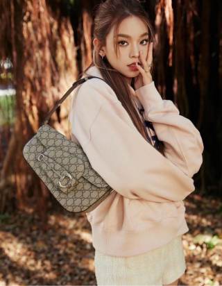 Gucci GG Canvas Shoulder Bag Beige view 3