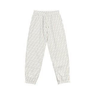 Fendi Monogram Straight Leg Pants White Grey view 12