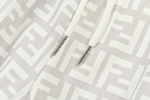 Fendi Monogram Straight Leg Pants White Grey view 14