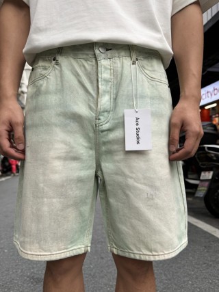 Essentials Women's Mint Green Denim Shorts view 5