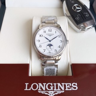 Longines Master Collection Moon Phase Silver Steel Watch view 2