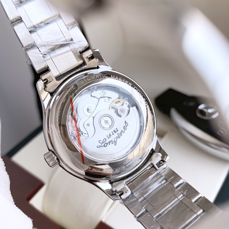Longines Master Collection Moon Phase Silver Steel Watch view