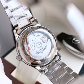 Longines Master Collection Moon Phase Silver Steel Watch view 8