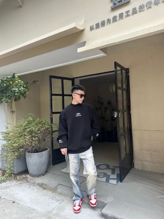 Balenciaga Black Logo Sweatshirt view 5