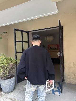 Balenciaga Black Logo Sweatshirt view 7