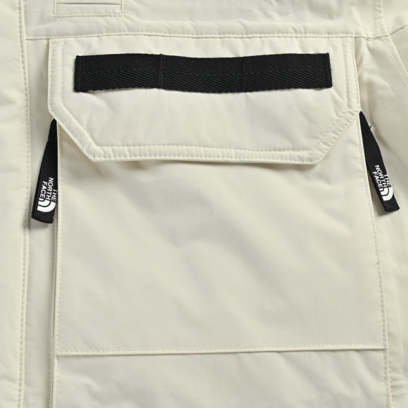 The North Face White Down Parka Jacket with Fur Hood view