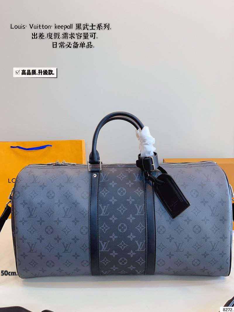 Louis Vuitton Keepall 50 Monogram Canvas Travel Bag Black view
