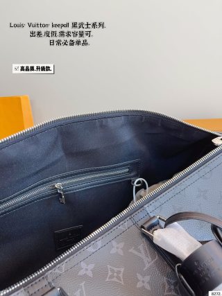 Louis Vuitton Keepall 50 Monogram Canvas Travel Bag Black view 9