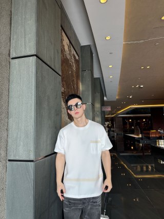 Essentials White Short-Sleeve T-Shirt with Chest Stripe view 6