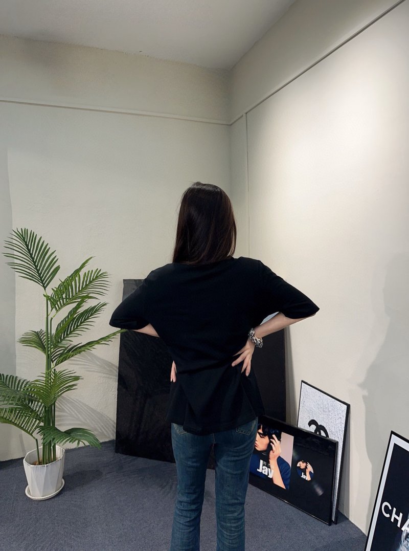 Black Oversized Polo Short Sleeve T-Shirt view
