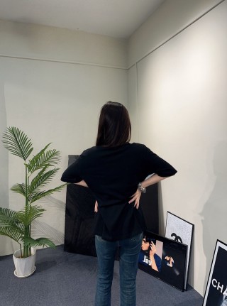 Black Oversized Polo Short Sleeve T-Shirt view 8
