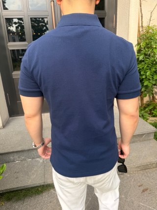 Essentials Navy Blue Short-Sleeve Polo Shirt view 3