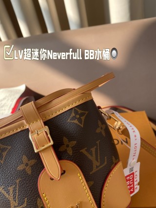 Louis Vuitton Neverfull BB Monogram Canvas Shoulder Bag view 3