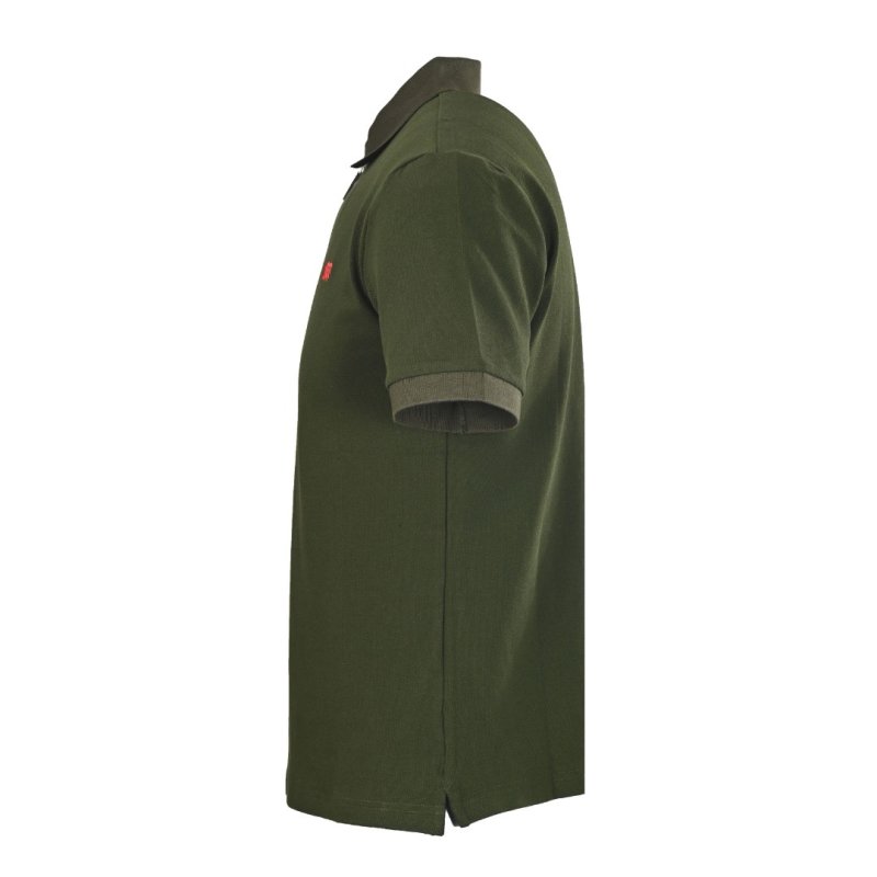 Burberry Forest Green Zip Polo Shirt view