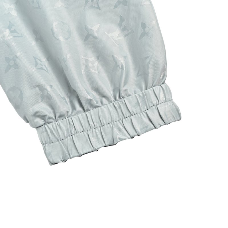 Light Blue Quilted Zip Jacket view