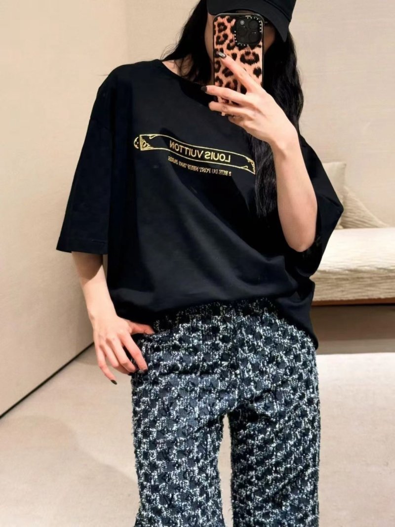 Louis Vuitton Black Gold Logo T-Shirt