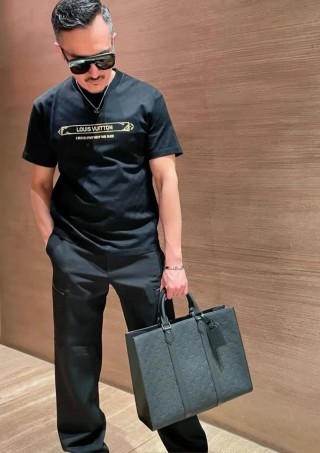 Louis Vuitton Black Gold Logo T-Shirt view 2