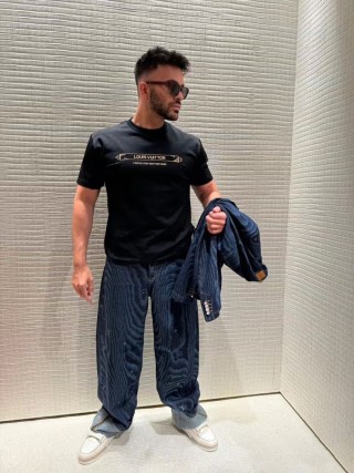 Louis Vuitton Black Gold Logo T-Shirt view 3