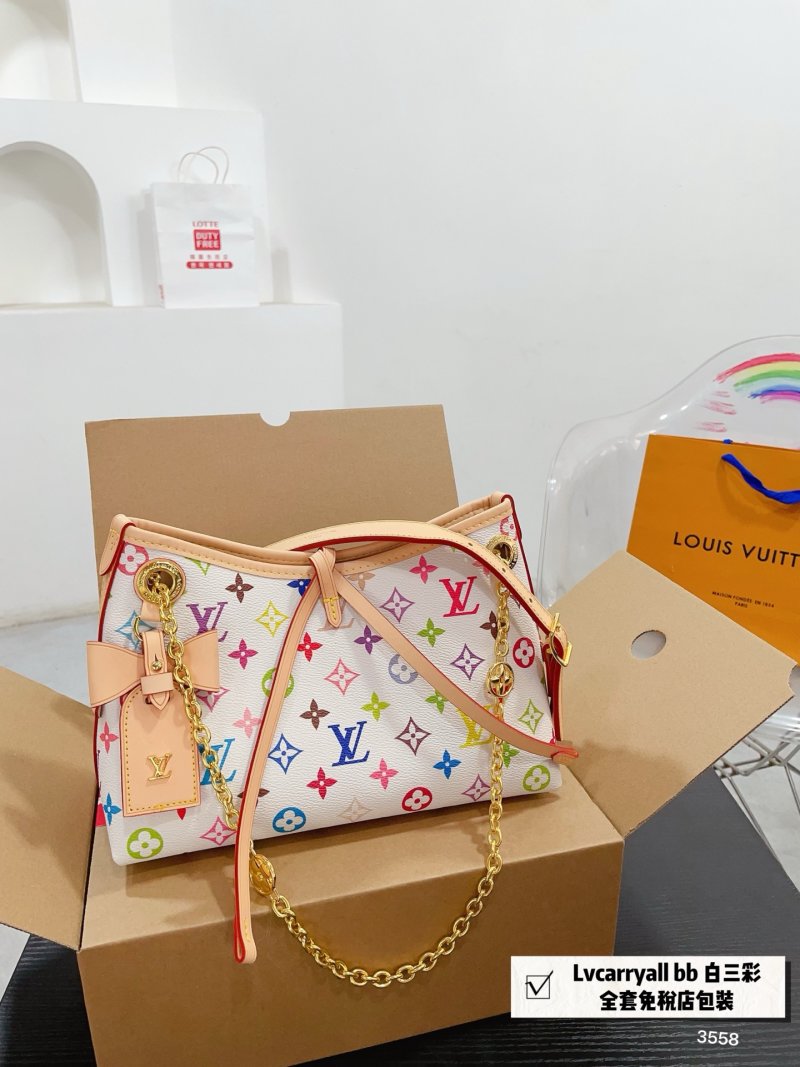 Louis Vuitton Carry All BB Monogram Multicolor White